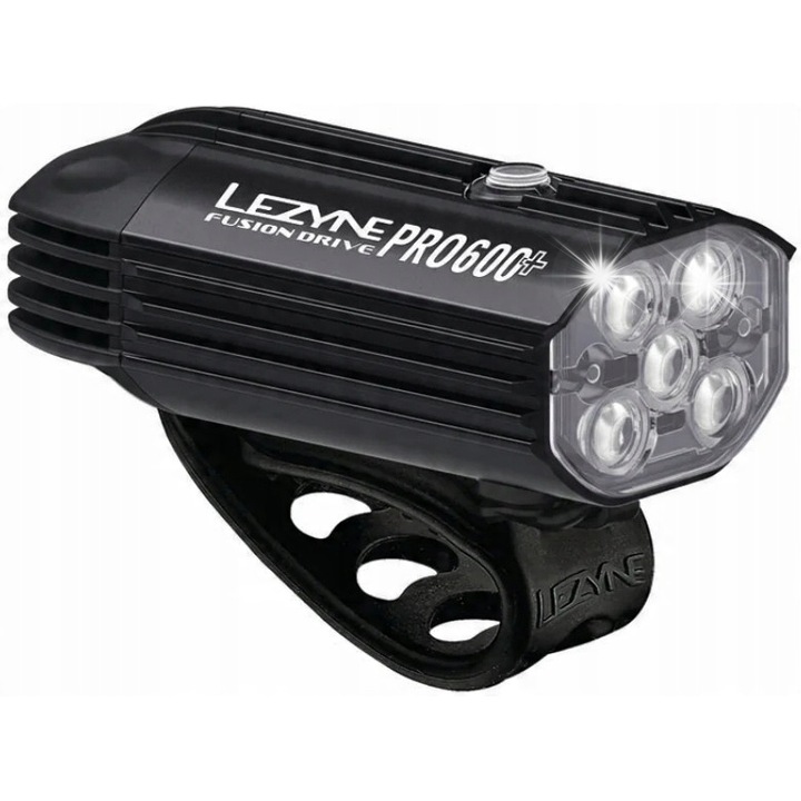 Lampa bicicleta Lezyne Fusion Drive PRO 600+, 600 lumen, USB-C, neagra, 1900mAh