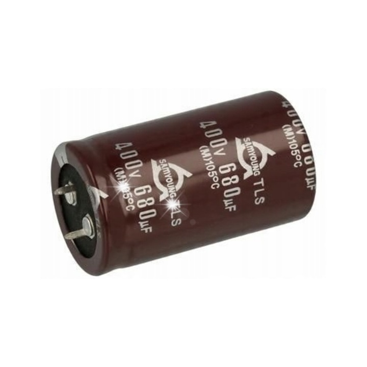 Kondensator elektrolitic 680uF/400V, SNAP-IN, 30x50mm, -25...+105C, 3000h
