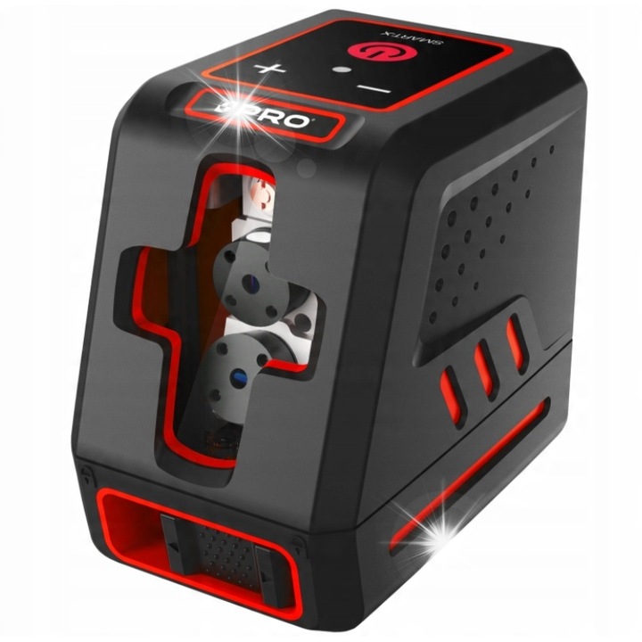Laser incrucisat Pro SMART-X, rosu, 15m, IP54, 76x66x76mm, set complet