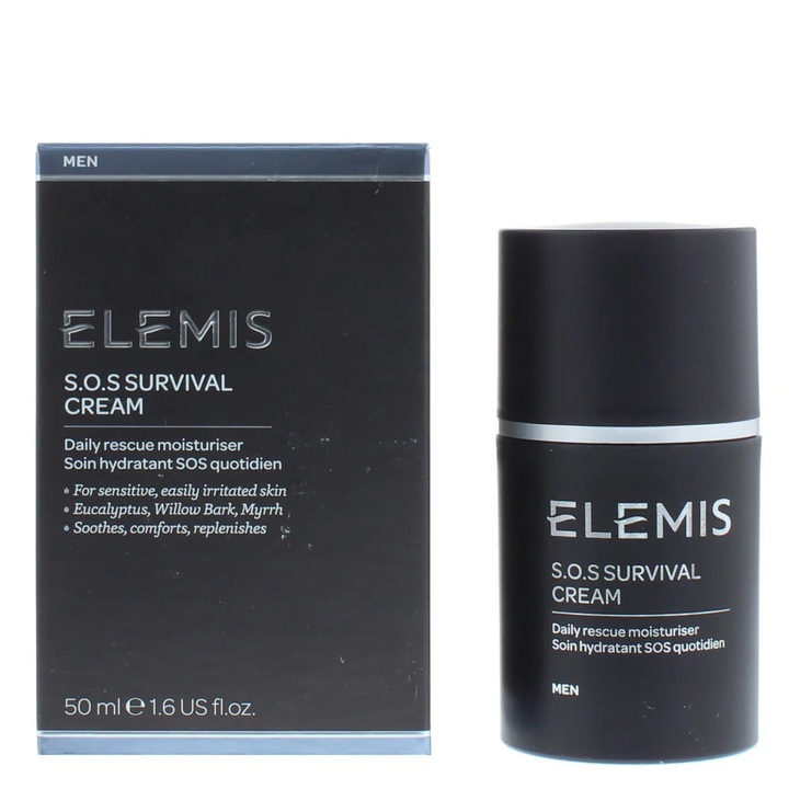 Tápláló krém férfiaknak érzékeny bőrre Elemis Men S.O.S. Survival Cream 50ml