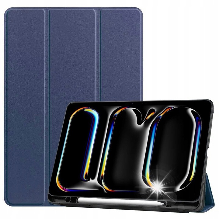Tok iPad Pro 11" 5. generáció 2024, Smartcase, gránátvörös, háromrészes, ceruzatartóval