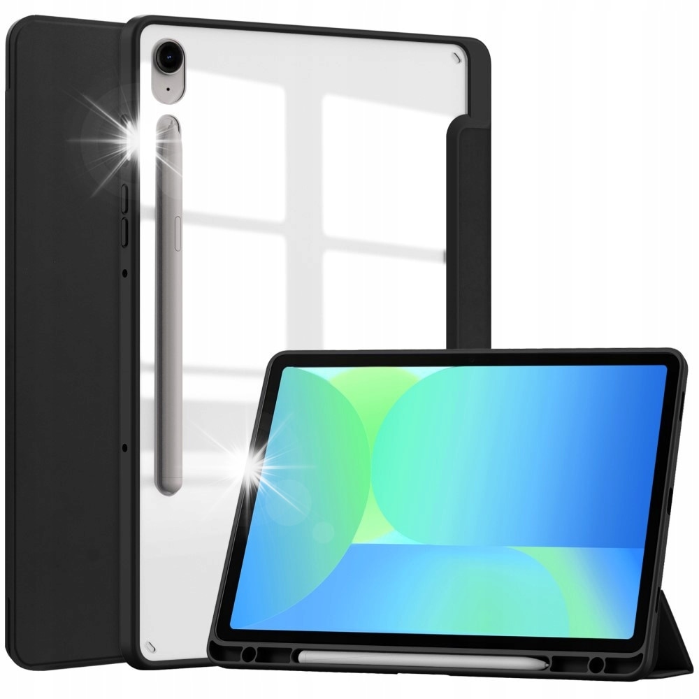 Etui Samsung Galaxy Tab S10 FE+, Smartcase Hybrid, cu suport, negru