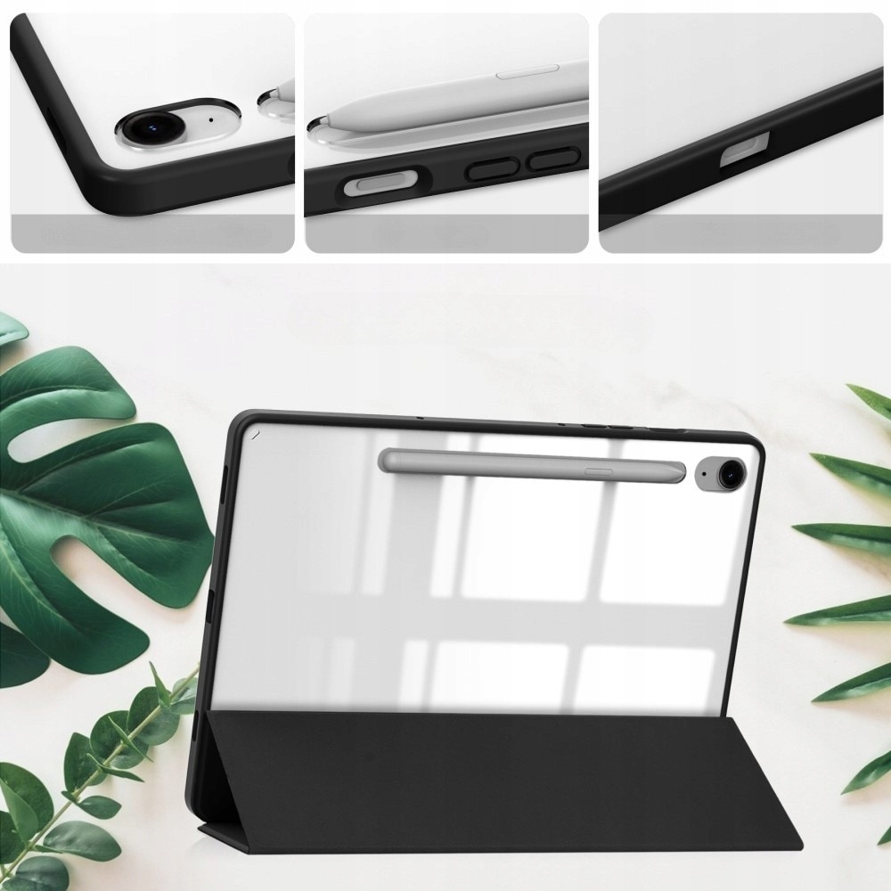 Etui Samsung Galaxy Tab S10 FE+, Smartcase Hybrid, cu suport, negru