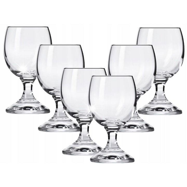Set 6 pahare Krosno Pure 40 ml, cristal, simplu, 80x47mm