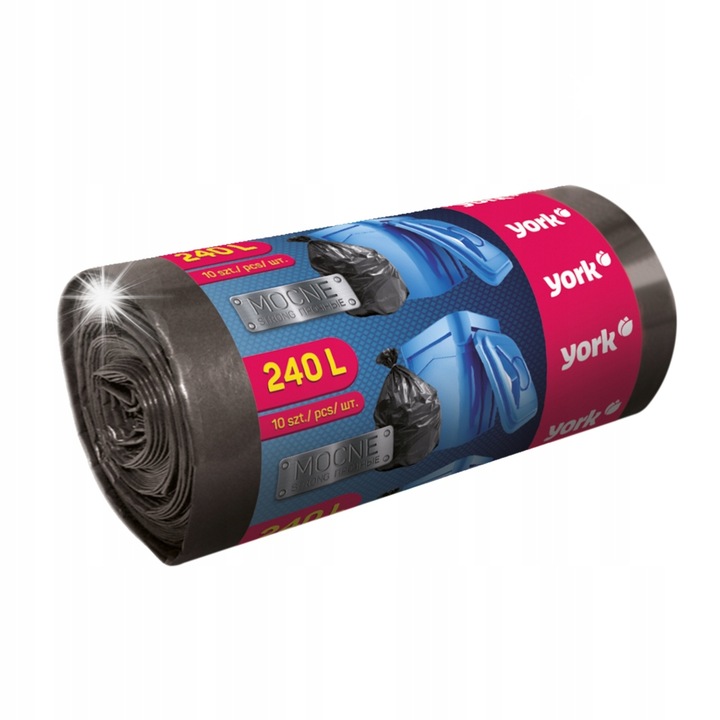 Saci menajeri, York, 160L, set 10 buc, negru