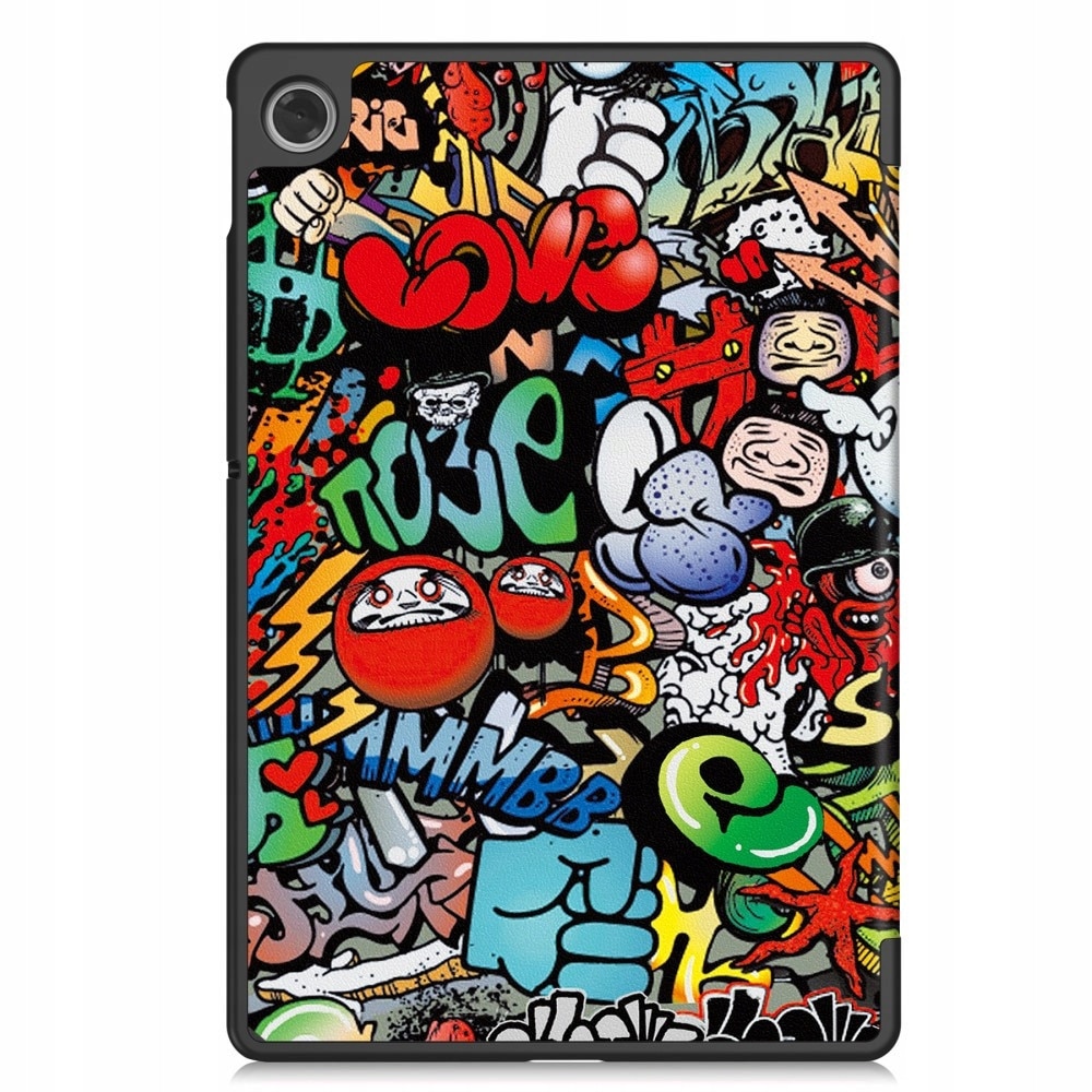 Etui tri-fold pentru Lenovo Tab 10.1" TB311FU, protectie eficienta, design graffiti, dimensiuni perfecte