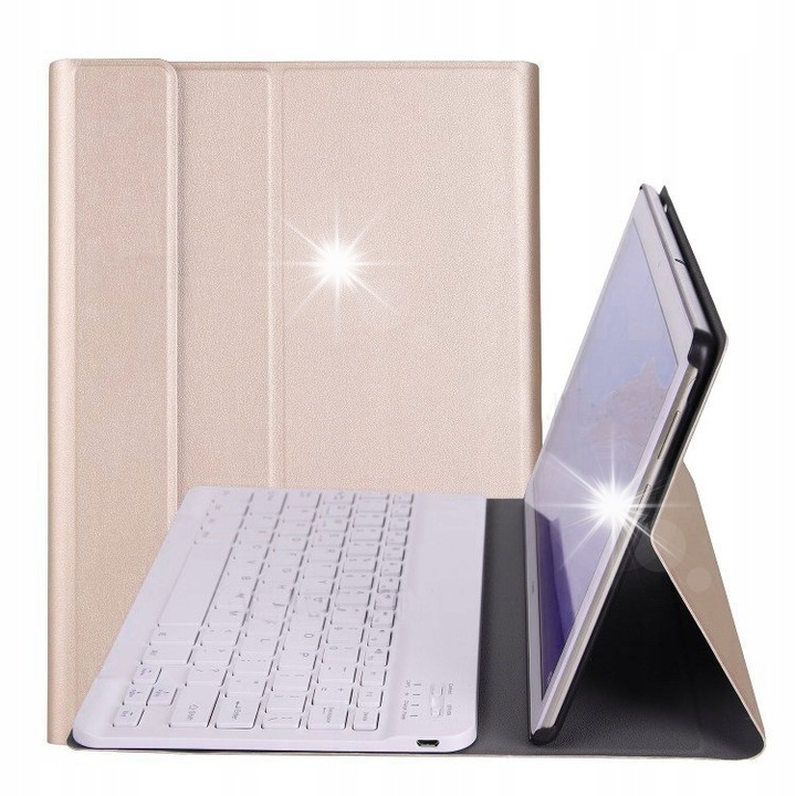 Billentyűzetes tok MediaPad T5 10.1-hez, Bluetooth billentyűzettel, arany színű, teljes készlet