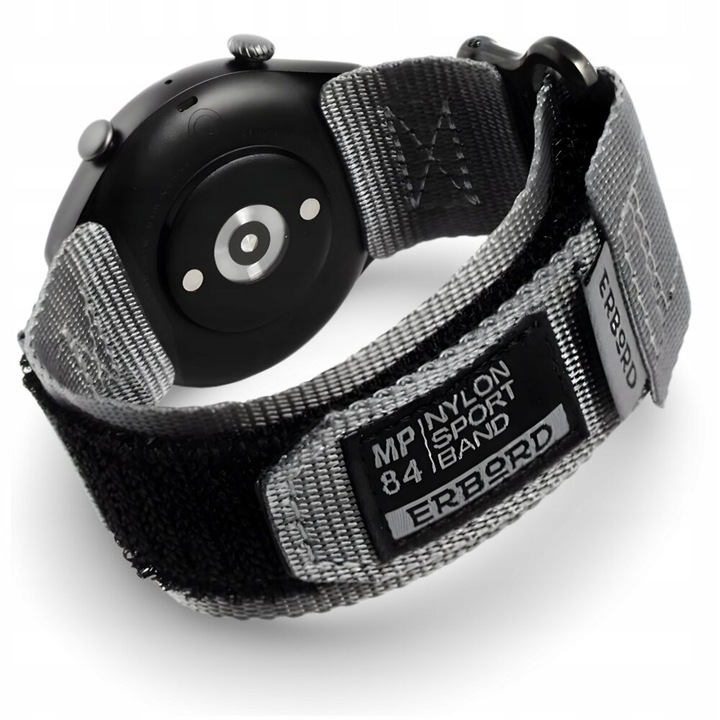 ERBORD sport szíj okosórához, nylon, 20mm, 16-22cm, kompatibilis Amazfit GTS 2/2e/3/4 Mini, BIP U Pro, BIP LITE, BIP 3 Pro, BIP S modellekkel