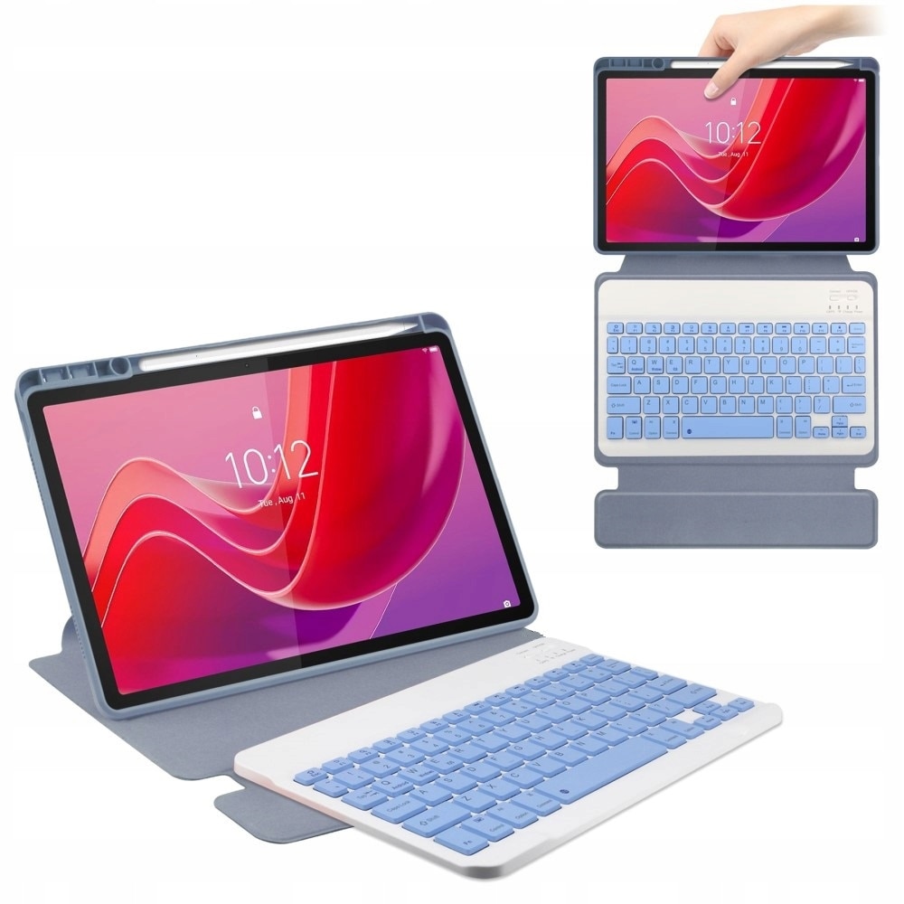 Etui 2 in 1 cu tastatura Bluetooth pentru Lenovo Tab M11, rotativ 360°, violet