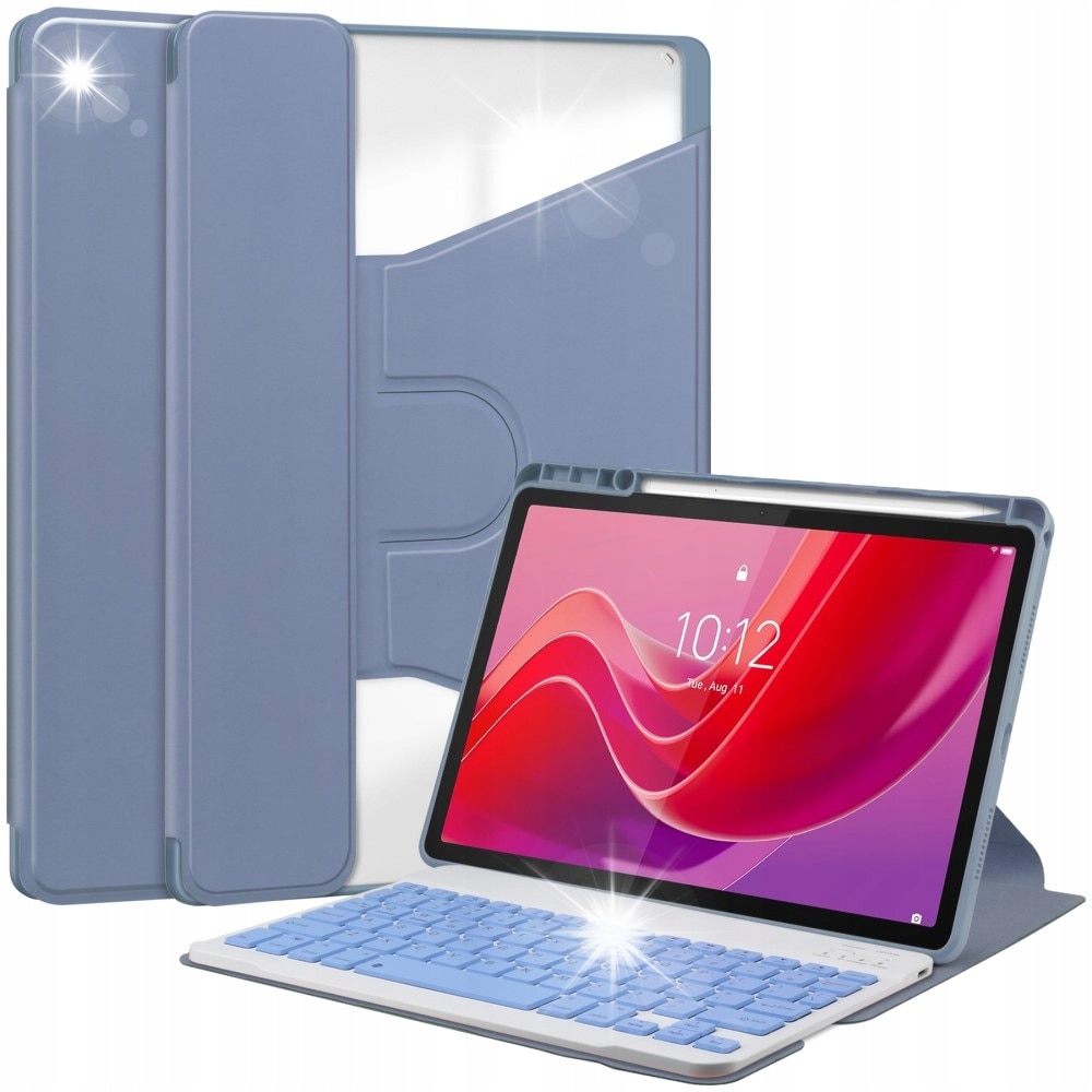 Etui 2 in 1 cu tastatura Bluetooth pentru Lenovo Tab M11, rotativ 360°, violet