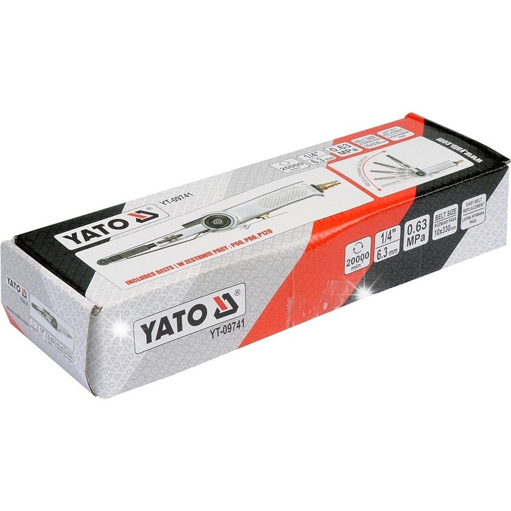 Yato pneumatikus csiszoló 10x330mm, 0.63MPa, 1/4"