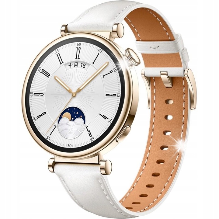 Pasek din piele pentru smartwatch Huawei Watch GT 4 41mm, 18mm, design elegant, reglabil