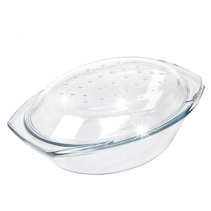 Hőálló váza, Termisil, 2,9L, átlátszó, 2 darabos szett