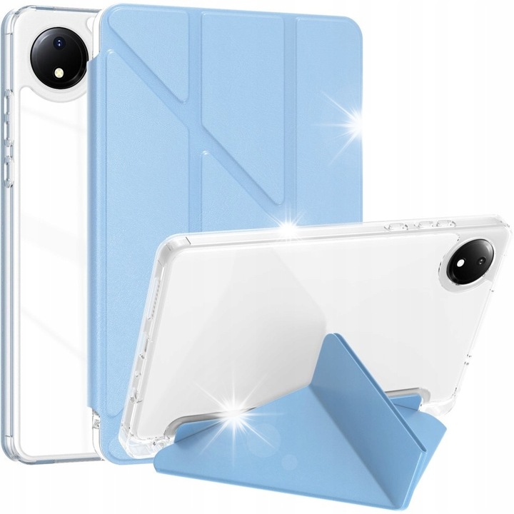 Tok Xiaomi Redmi Pad SE 8.7" tablethez, Origami, kék, állvány funkció, ébresztés/alvás funkció