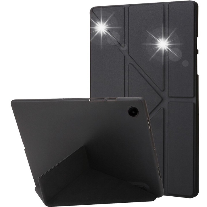 Origami tok Samsung Galaxy Tab A9+ készülékhez, fekete, állvány funkcióval, fokozott védelem