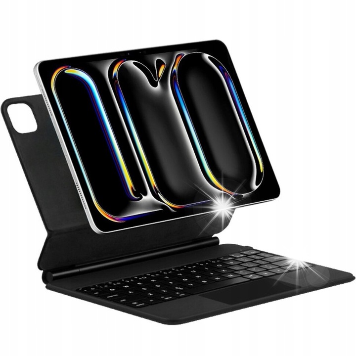Etui magnetic 2in1 cu tastatura Bluetooth si touchpad pentru iPad Pro 11" 5 gen. 2024, negru