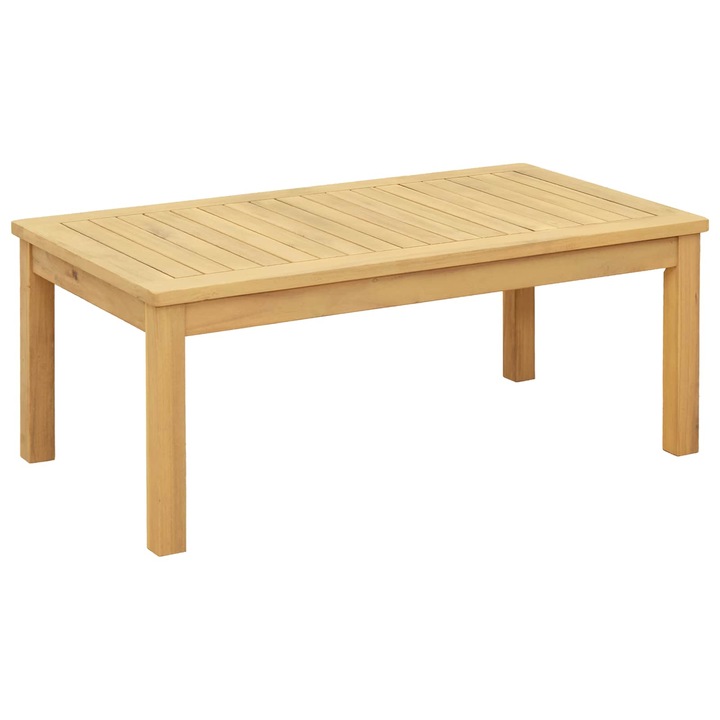 VidaXL Dohányzóasztal Világos akác 90 x 50 x 36 cm Tömör Akácfa 42026784