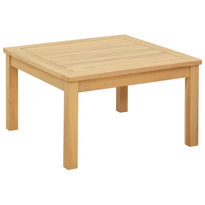 VidaXL Dohányzóasztal Világos akác 60 x 60 x 36 cm Tömör Akácfa 42026779