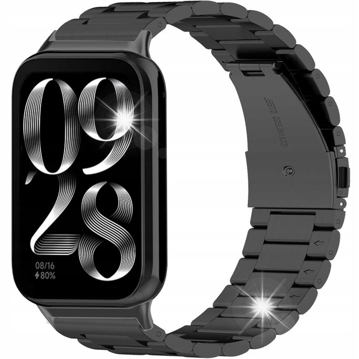 Bransoleta din otel pentru Xiaomi Smart Band 8 Pro, design elegant, reglabil, culoare argintie