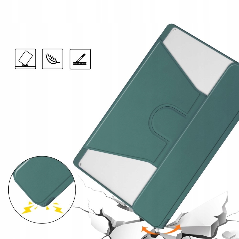 Etui 2 in 1 cu tastatura Bluetooth pentru Lenovo Tab M11, verde inchis, rotativ 360°
