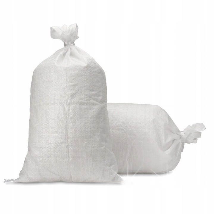 Begris 100 db polipropilén zsák készlet, 65x105cm, fehér, 50kg