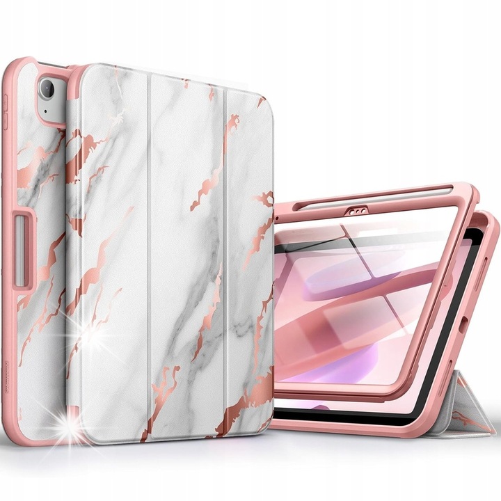 Tabletok tok, Suritch, Apple iPad 10.9" 10. generációs 2022 és 11" 11. generációs 2025, 360°-os védelem, beépített állvány, többszínű