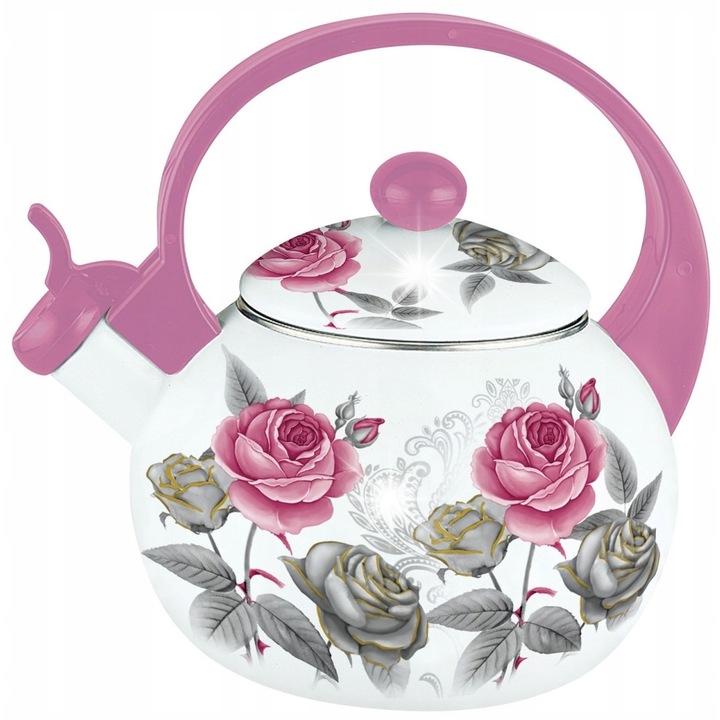 Kinghoff Zománcozott Teáskanna 2L, Acél, Olíva, Indukciós, Gáz