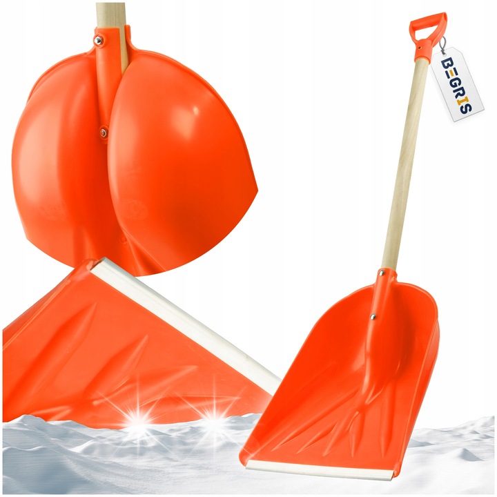 Lopata de zapada Begris, 135x39cm, portocalie, utilizare universala