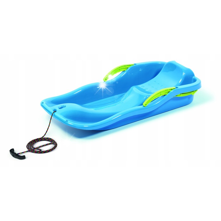 Saniute pentru copii, Prosperplast, cu frane, albastru, 87x40x18cm, set cu sfoara de tragere