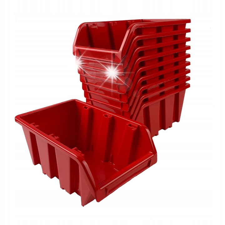 Set 10 organizatoare Begris NP16, rosu, 398x238x180mm