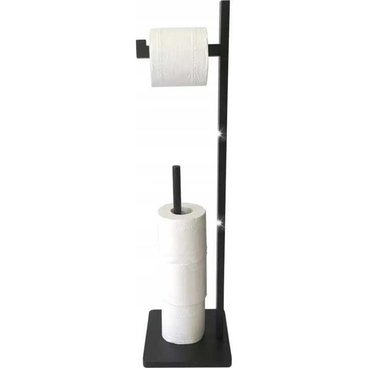 WC papír tartó, KingHoff, fekete bambusz, 71cm, 5-6 tekercses készlet