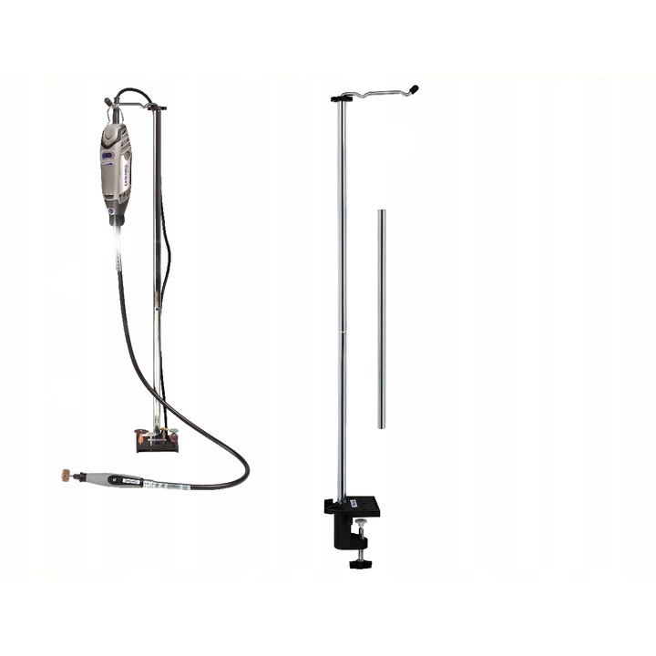 Stativ pentru unelte multifunctionale Dremel 2222, reglabil 300-1070mm, suport pentru slefuitoare