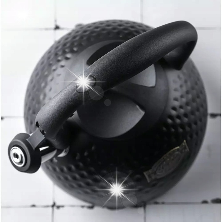 Klausberg 3L rozsdamentes acél teáskanna síppal, fekete, minden hőforráshoz