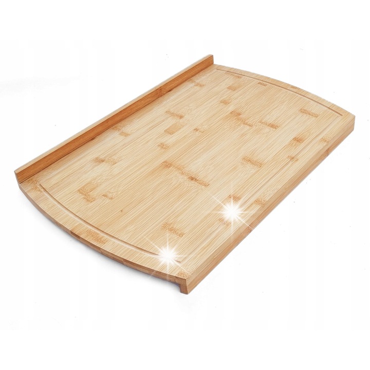 Tocatoare de bucatarie, Kinghoff, bambus, 58x38cm, dubla fata, cu margine