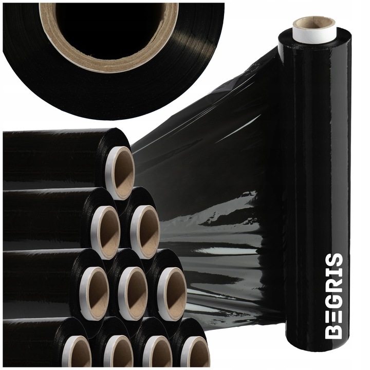 Begris stretchfólia készlet, 10 darab, 3,0 kg, fekete, 54cm