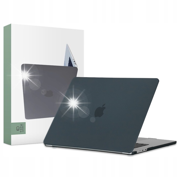 Tech-Protect Smartshell tok MacBook Air 15 2023-hoz, matt fekete, teljes készlet