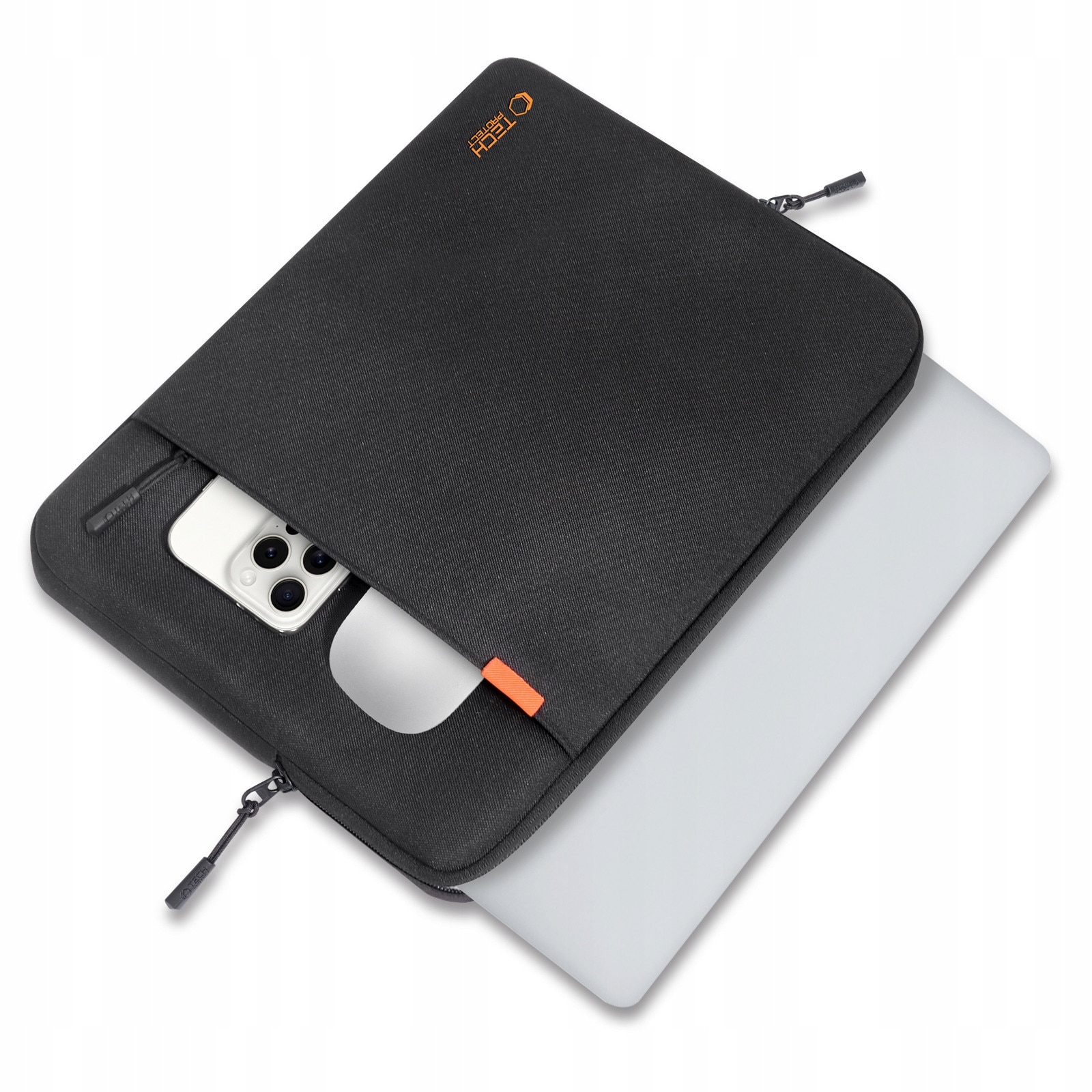 Etui laptop si tableta Tech-Protect Defender 11-13, negru, dimensiuni 325x260x30mm, set complet