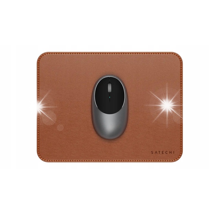 Satechi - Mouse Pad Vegan din Piele Ecologica, Culoare: Maro, 24.9x19cm