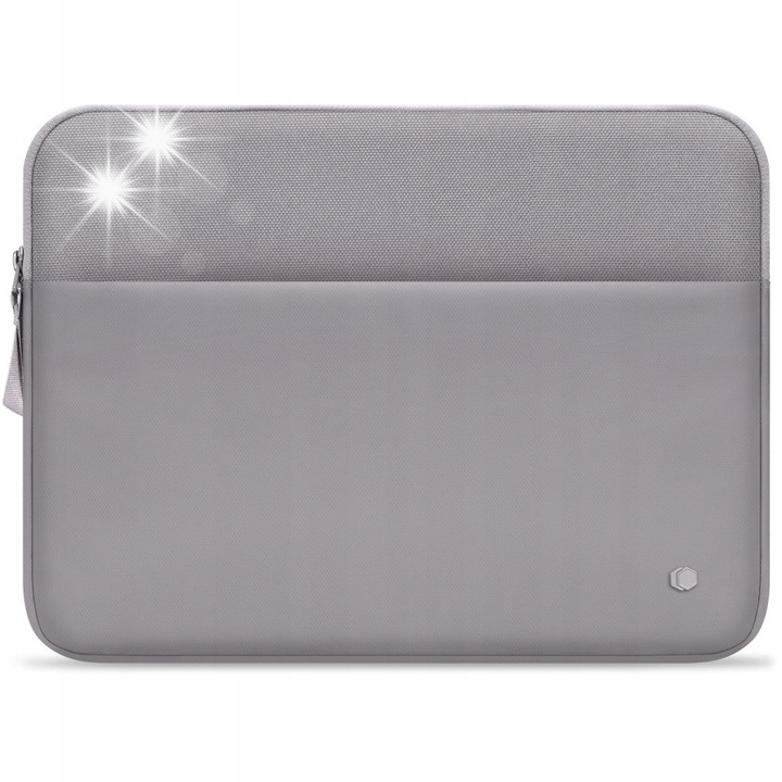 Laptoptok 13-14 hüvelykes, Tech-Protect, szürke ceruza, puha belső, elülső zseb