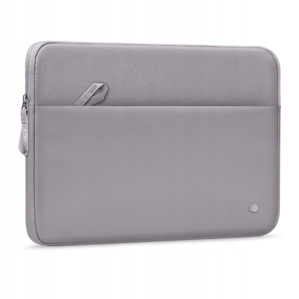 Husa laptop Tech-Protect Sleeve 13-14 inch gri crayon, buzunar frontal, 36.3x26.2x3 cm