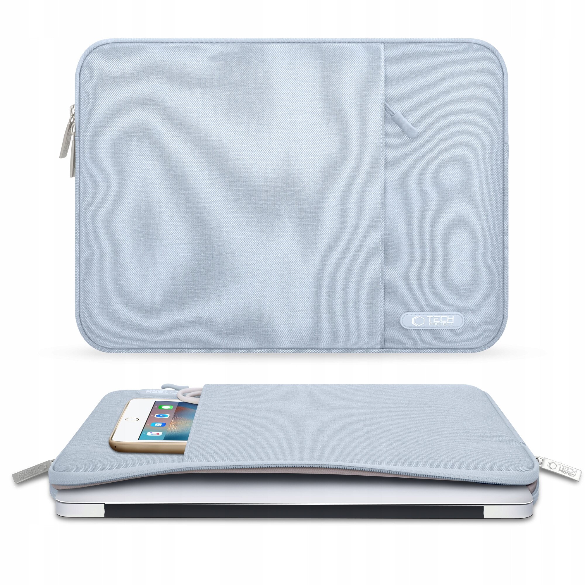 Etui laptop 13-14, Tech-Protect Sleevy, Winter Blue, 36x26,5x2cm, set 1x etui