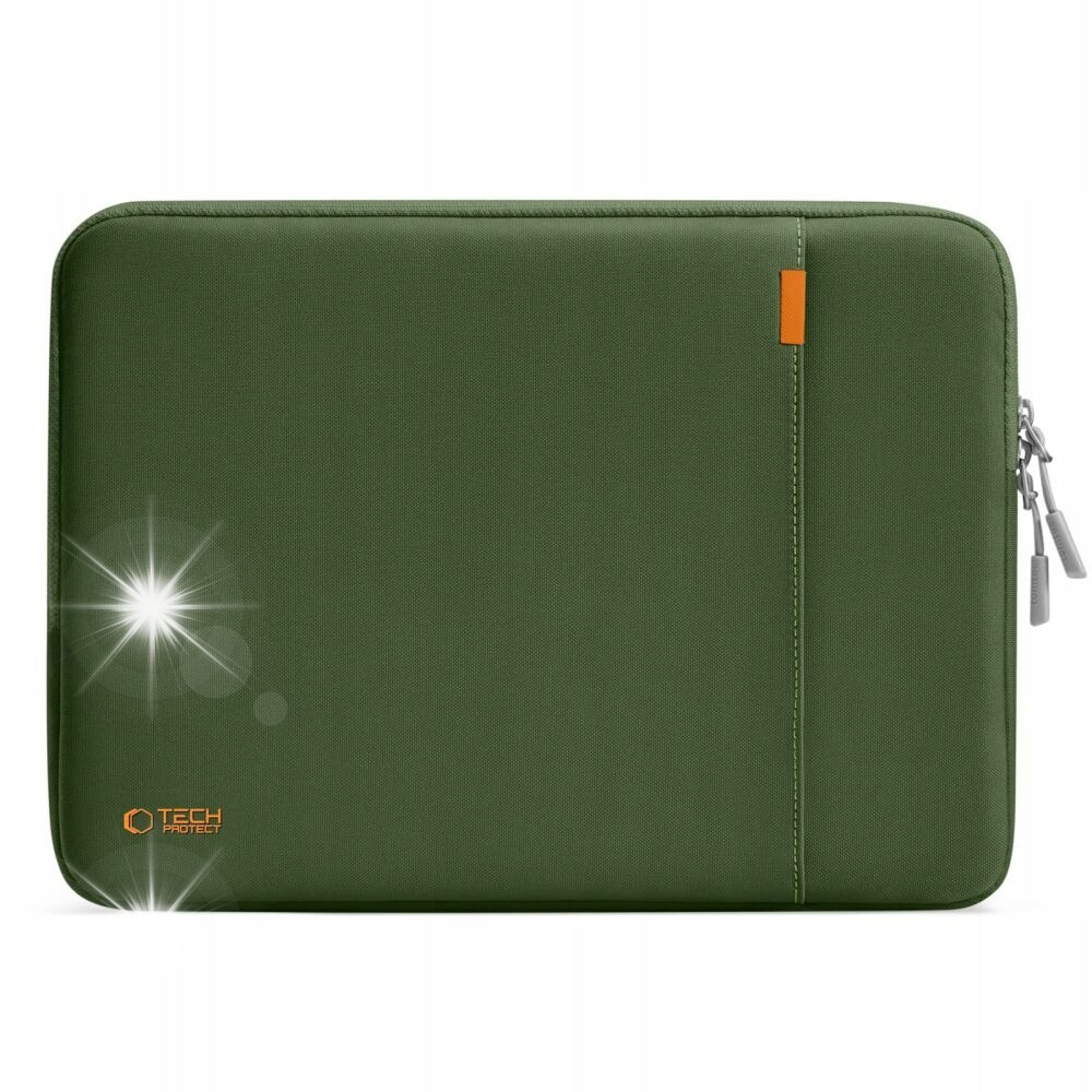 Etui laptop 13-14 inch, Tech-Protect, Army Green, 345x255x30mm, set 1x etui