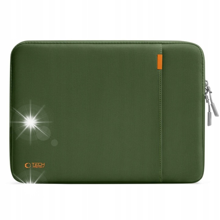 Laptop tok 13-14 hüvelykes, Tech-Protect, Army Green, 345x255x30mm, 1x tok szett