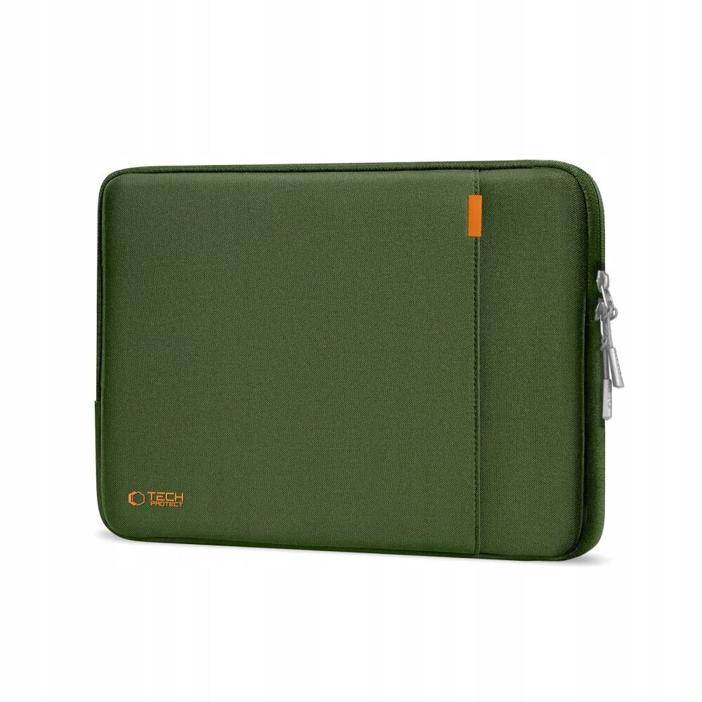 Etui laptop 13-14 inch, Tech-Protect, Army Green, 345x255x30mm, set 1x etui