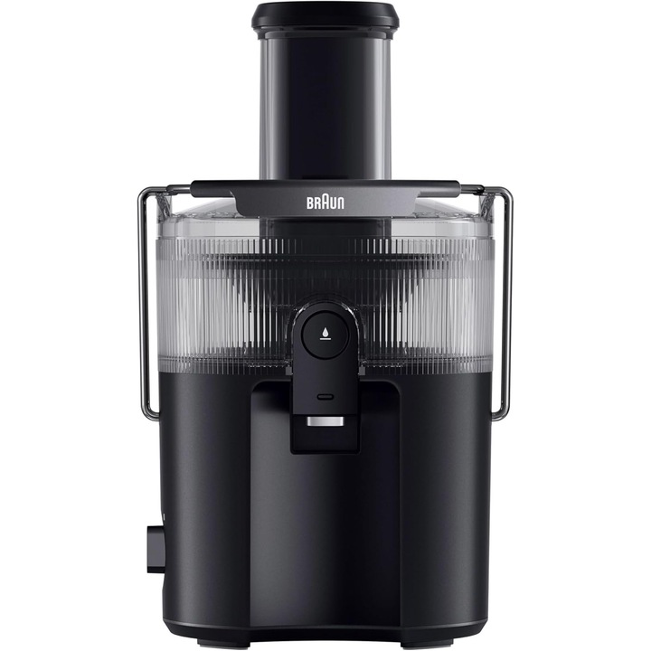 Braun MultiJuice 5 SJ500 Centrifugal Juicer – storcator de fructe 800W, tehnologie ColdXtract, orificiu 75 mm, recipient suc 1.5L, sistem anti-picurare, inox, negru