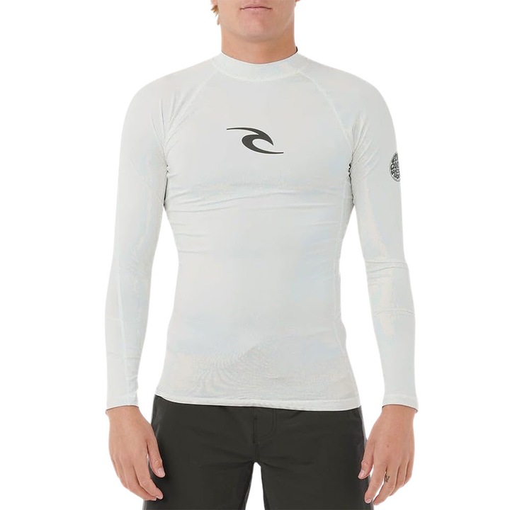 Слънцезащитна блуза Rip Curl Waves, бяла, дълъг ръкав, UPF 50+, еластична материя