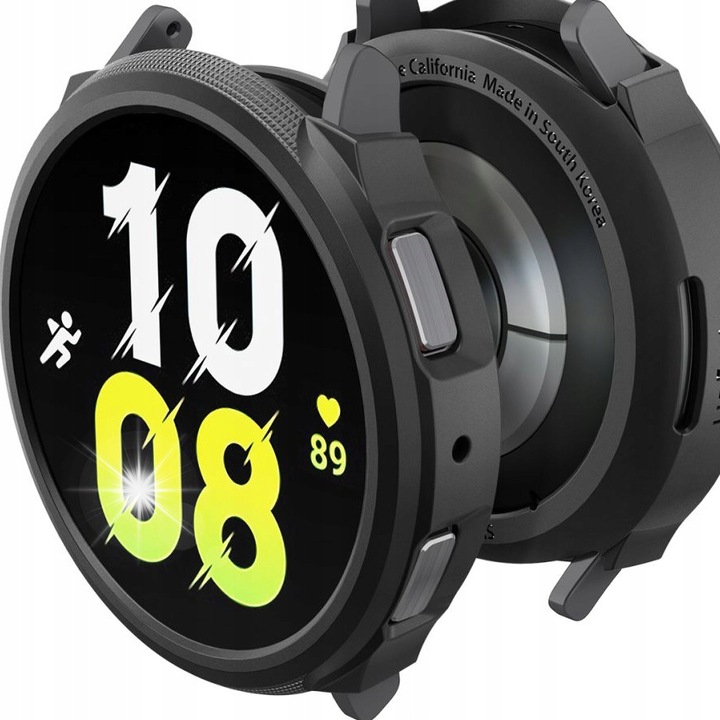 Spigen Liquid Air védőtok Samsung Galaxy Watch 6 44 mm-hez, matt fekete, minimalista design, TPU anyag