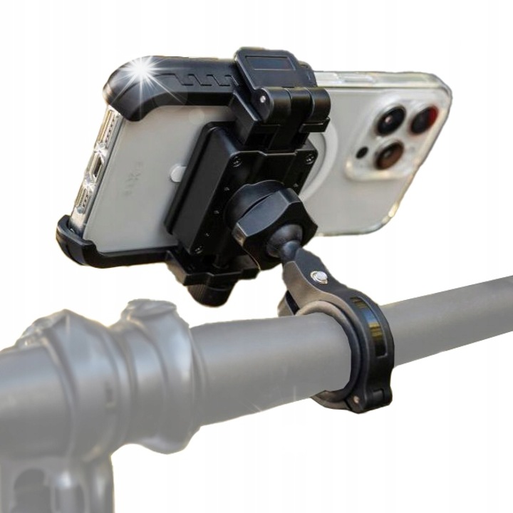 Fixed Bikee Plus kerékpártartó okostelefonhoz, 6,8", fekete, 62-88mm-es rögzítés, 20-32mm-es kormányhoz, 360°-os forgatás
