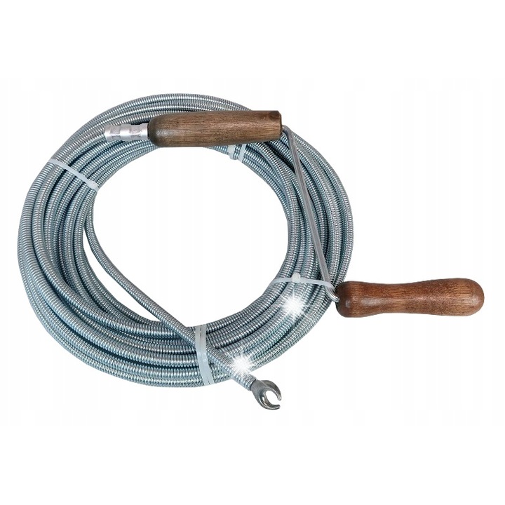 Spirala canalizata Hydroland, 15m, diametru PH 9, maner din lemn