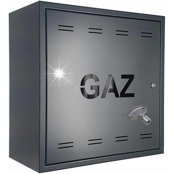 МЕТАЛНА КУТИЯ GAZE 50x50x25 АНТРАЦИТ С КЛЮЧ